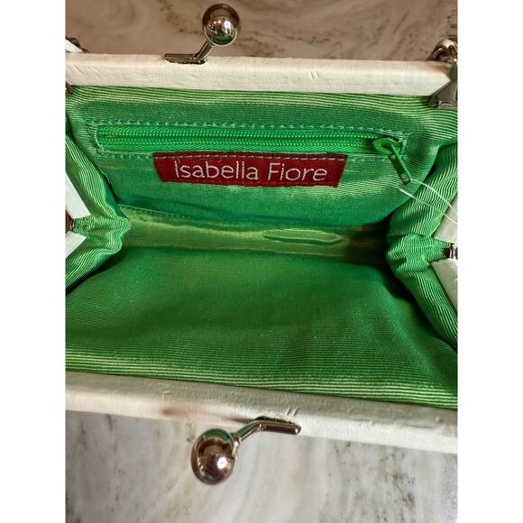 Isabella Fiore Chain Detail Beaded Floral Special Occassion Bag Purse - Picture 10 of 10